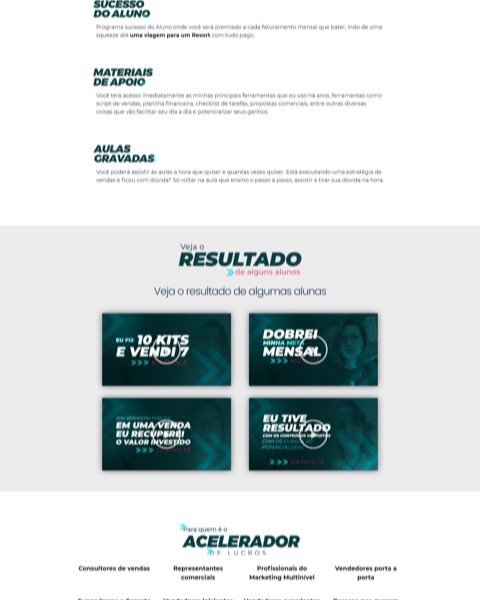 Página de vendas Acelerador de Lucros