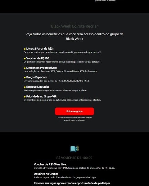 Página de captura Black Friday